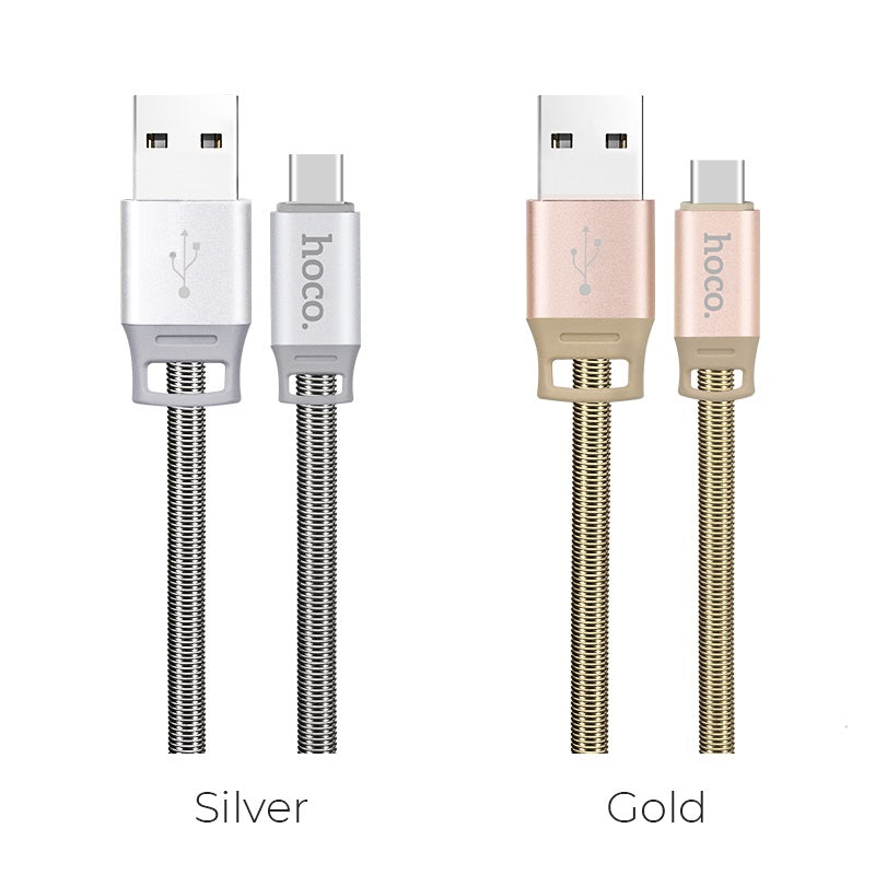 Cable USB to Type-C «U27 Golden shield» charging data sync