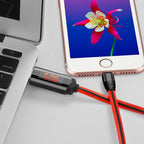 Cable USB to Lightning «U29 LED» charging data sync