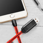 Cable USB to Lightning «U29 LED» charging data sync
