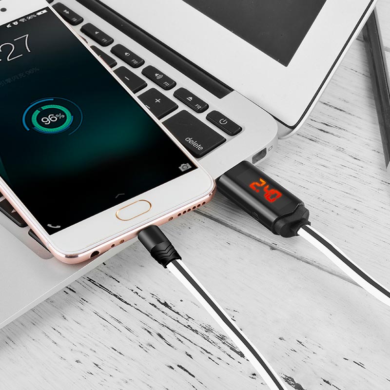 Cable “U29 LED” charging data Micro-USB