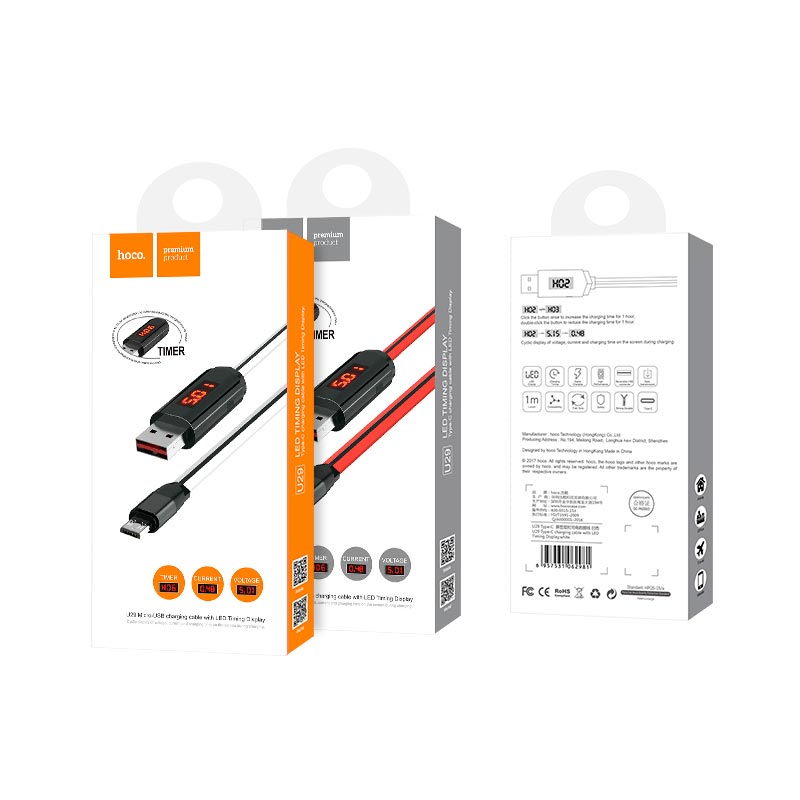 Cable “U29 LED” charging data Micro-USB