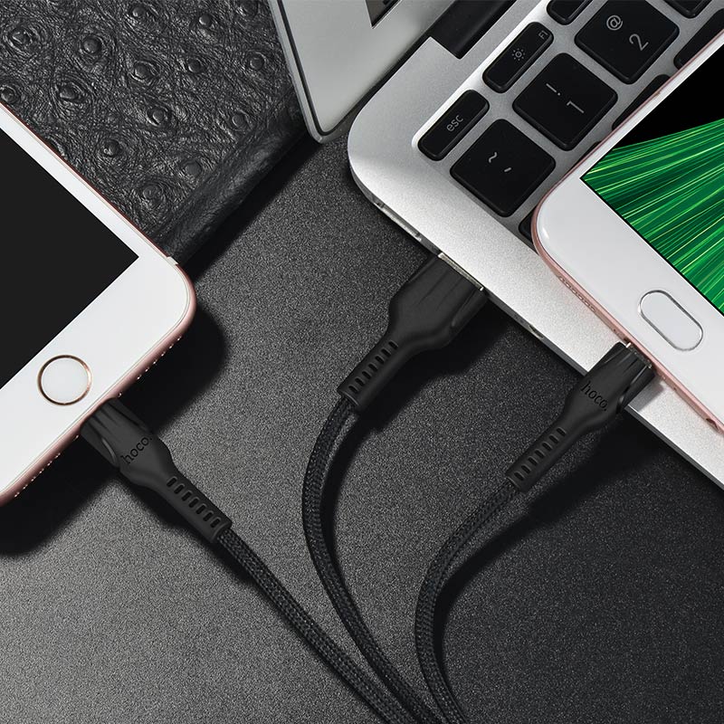 Cable USB to Lightning Micro-USB «U31 Benay» charging wire