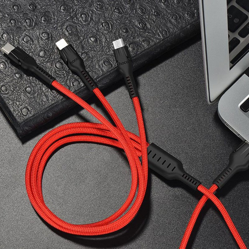 Cable «U31 Benay» charging 3 in 1 Lightning Micro USB Type C