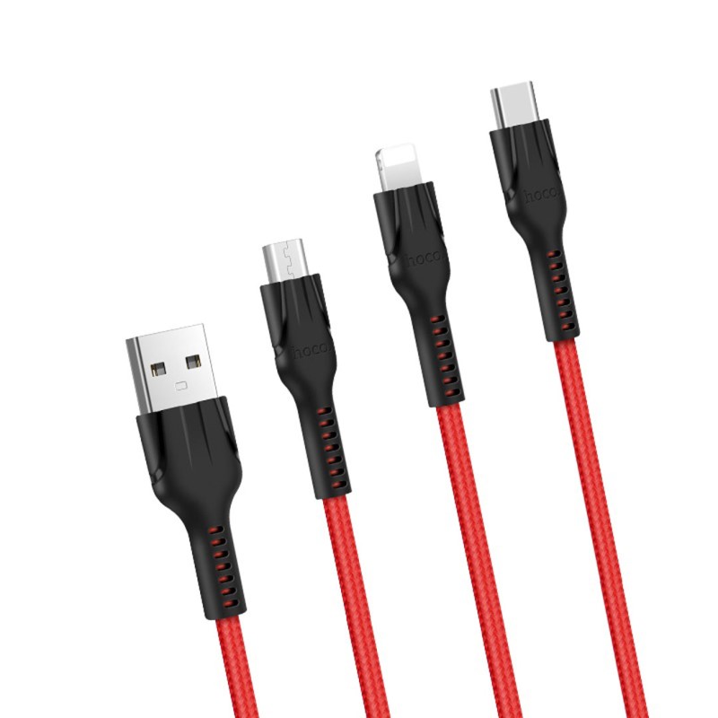 Cable «U31 Benay» charging 3 in 1 Lightning Micro USB Type C