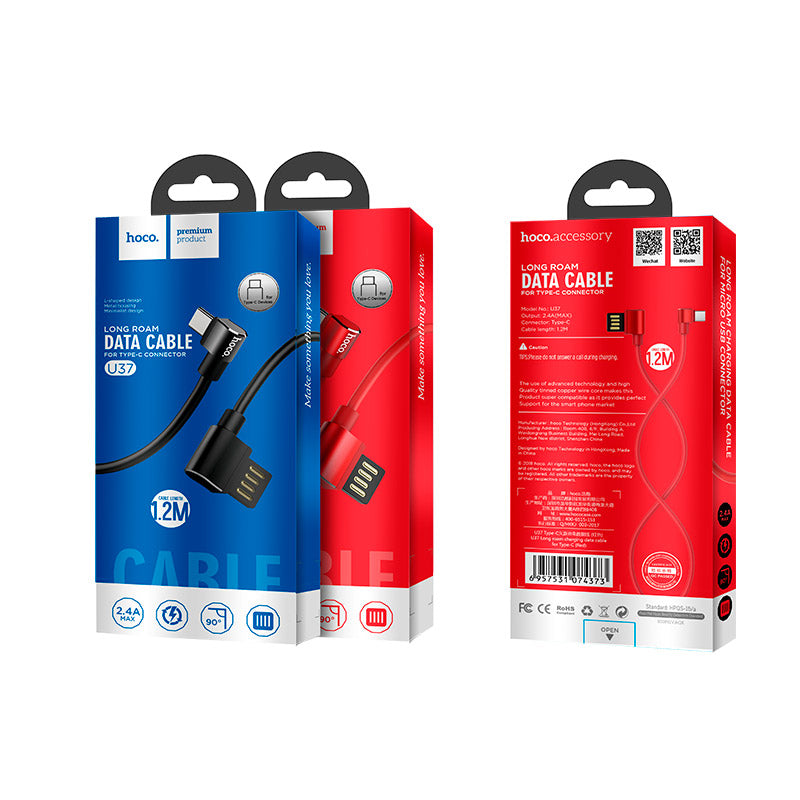 Cable «U37 Long roam» 90 degrees charging data Type C