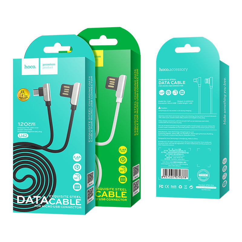 Cable USB to Micro-USB «U42 Exquisite steel» charging data sync