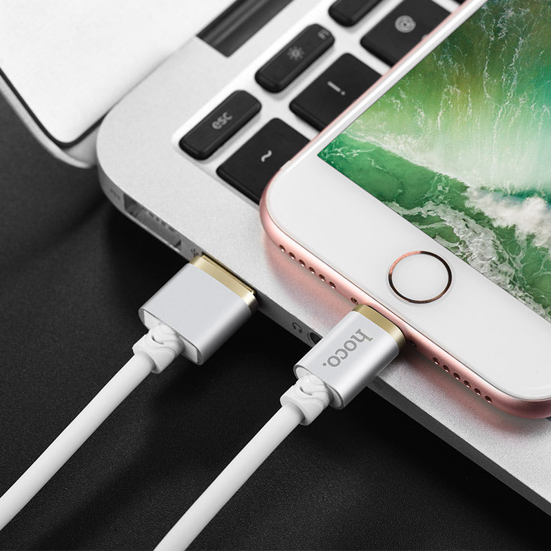 Cable USB to Lightning «U45 Gold collar» charging data sync