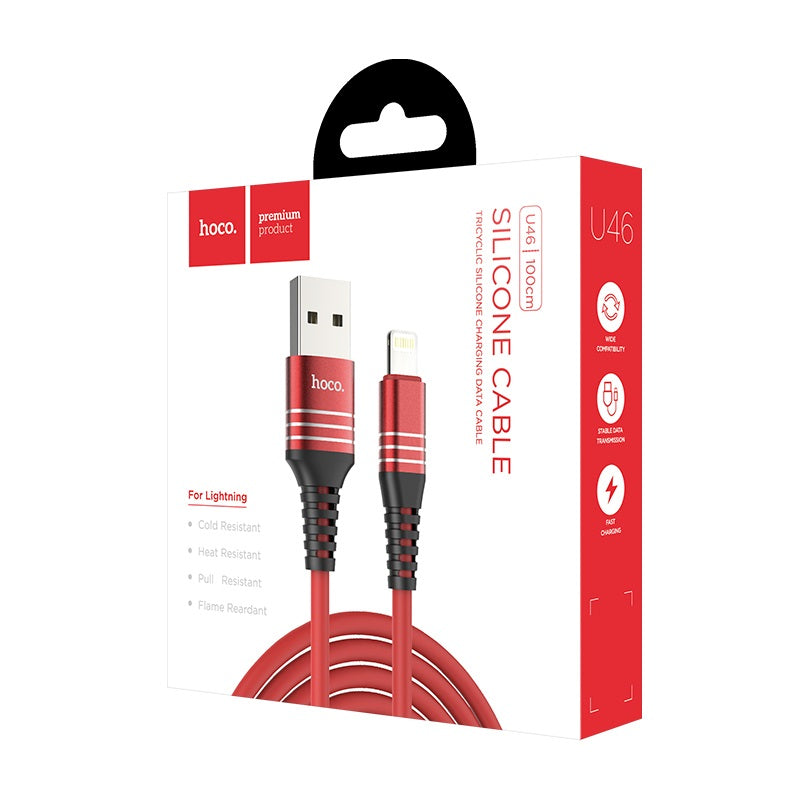 Cable USB to Lightning «U46 Tricyclic» charging data sync