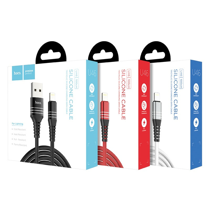 Cable USB to Lightning «U46 Tricyclic» charging data sync