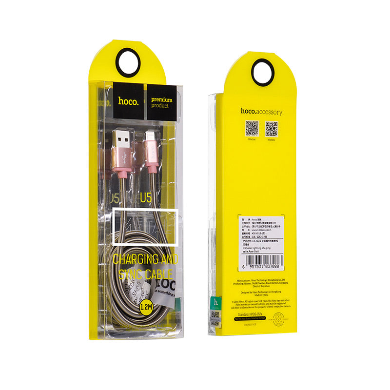 Cable USB to Lightning «U5» charging data sync