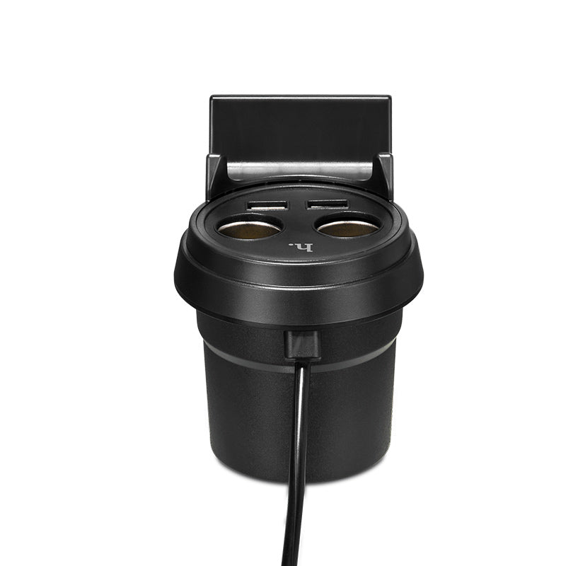 Car charger «UC207» cup shape dual USB dual cigarette lighter
