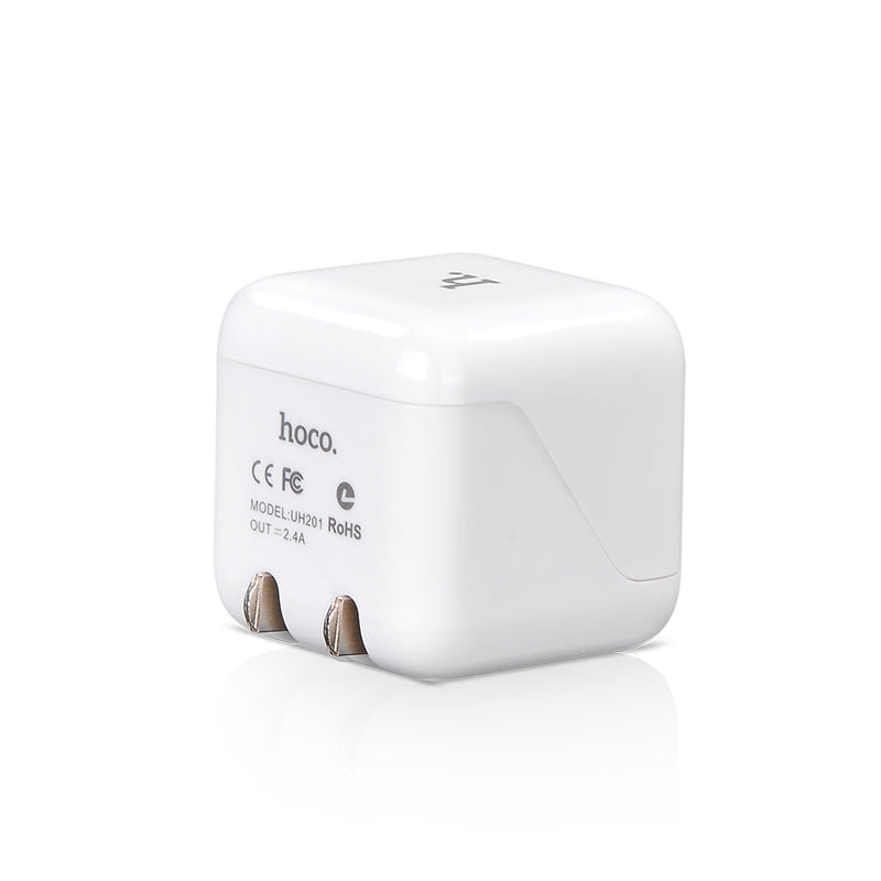 Wall charger “UH201” US plug dual USB charging adapter