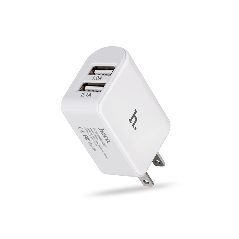 Wall charger “UH204” US plug dual USB charging adapter