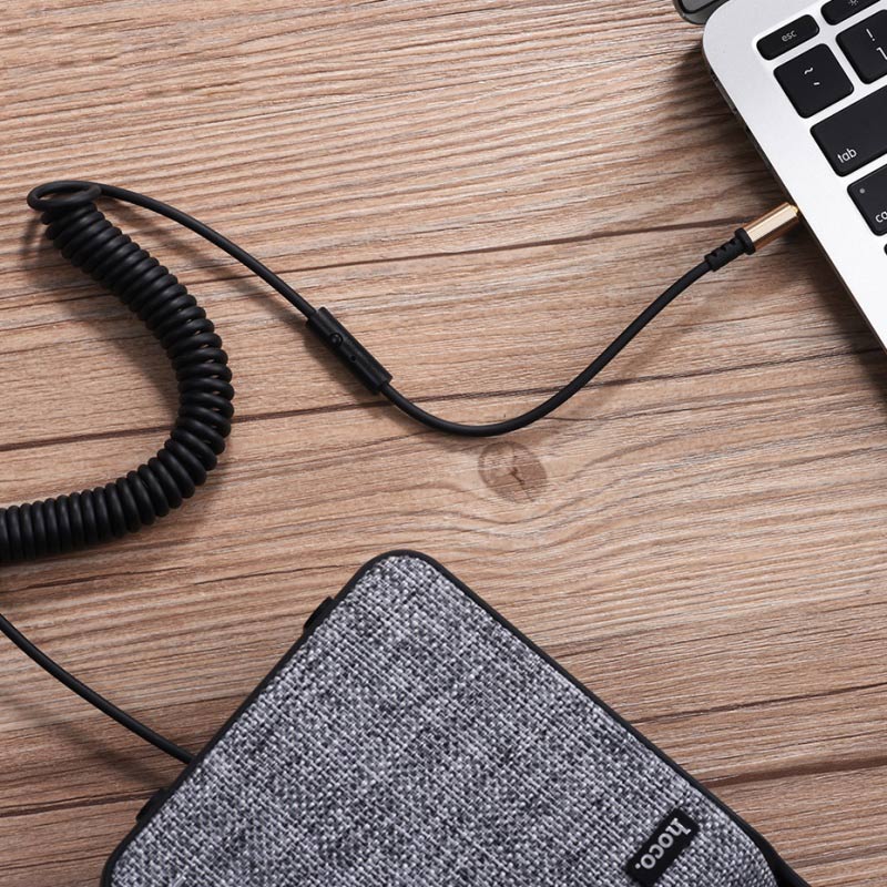 Cable 3.5mm to 3.5mm “UPA02” coiled audio AUX