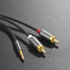 Cable dual RCA to 3.5mm “UPA10” audio plated plugs