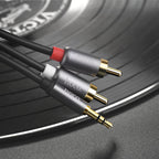 Cable dual RCA to 3.5mm “UPA10” audio plated plugs