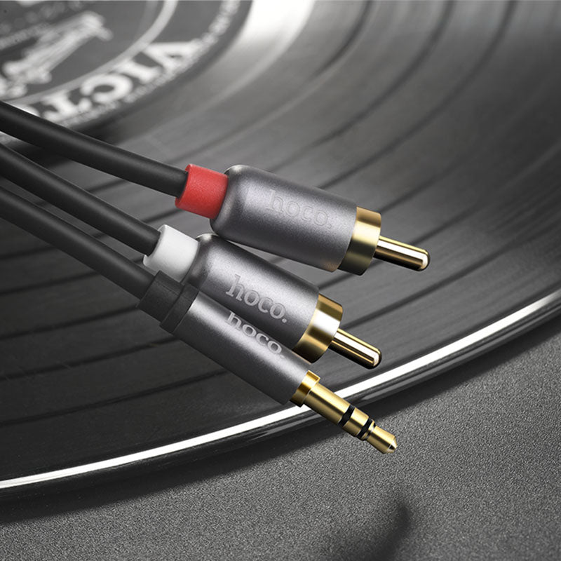 Cable dual RCA to 3.5mm “UPA10” audio plated plugs