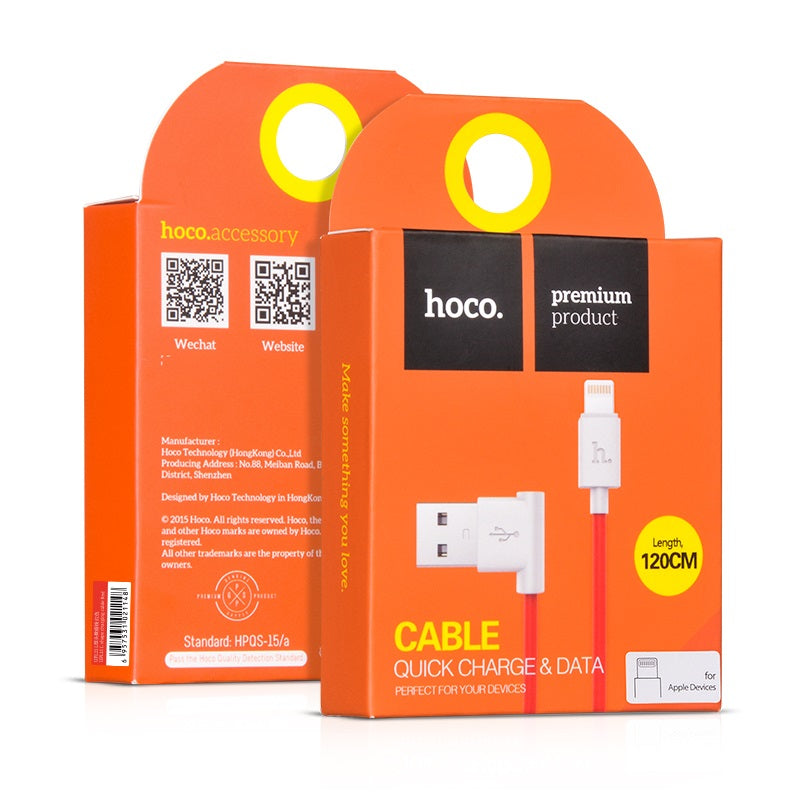 Cable USB to Lightning «UPL11» angled charging data sync