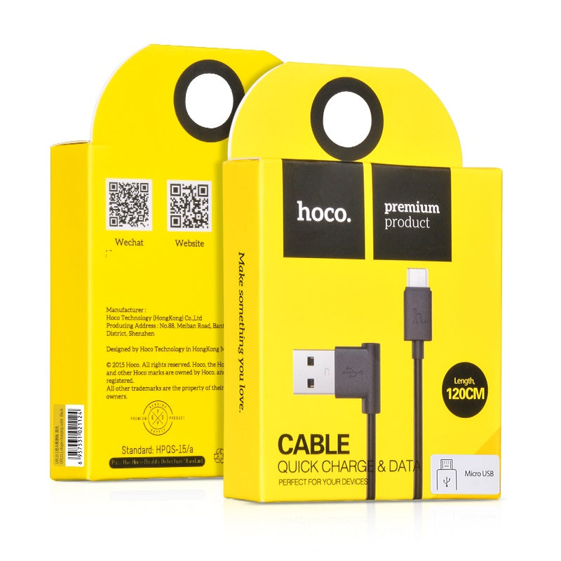Cable USB to Micro-USB «UPM10» angled charging data sync