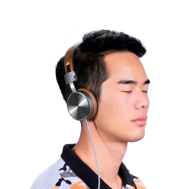 Wired headphones “W2” adjustable head beam with mic