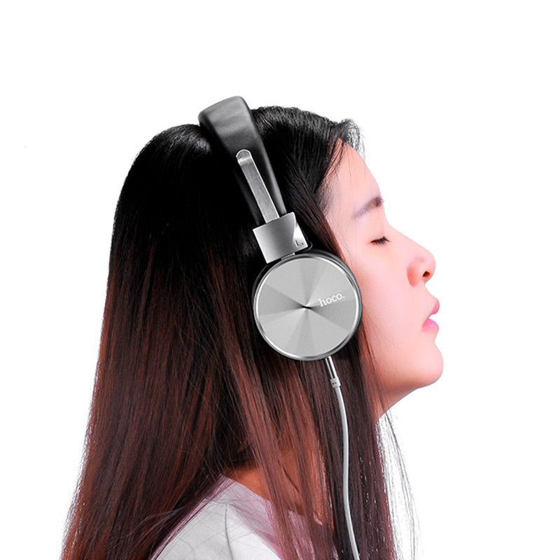 Wired headphones “W2” adjustable head beam with mic