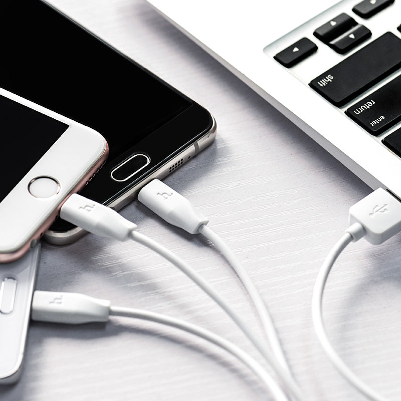 Cable USB to Lightning Micro-USB Type-C «X1» charging wire