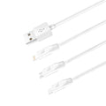Cable USB to Lightning Micro-USB Type-C «X1» charging wire