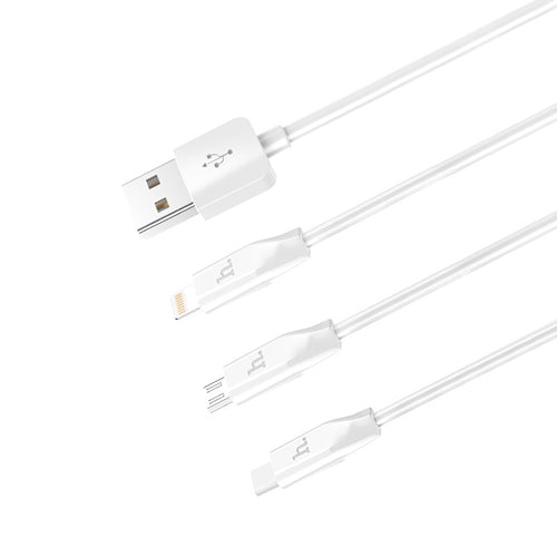 Cable USB to Lightning Micro-USB Type-C «X1» charging wire