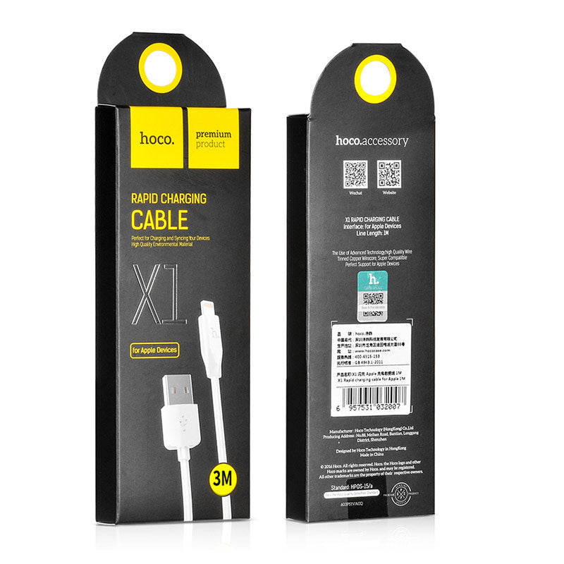 Cable USB to Lightning «X1» charging data sync