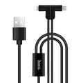 Cable «X12 Magnetic 2in1» charging USB to Lightning & Micro USB
