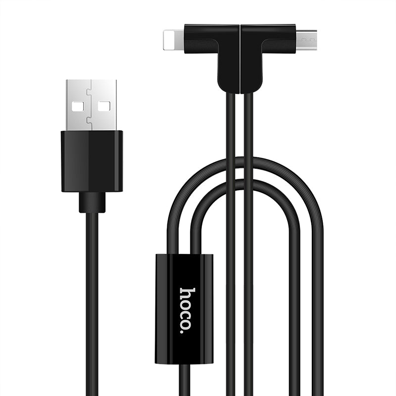 Cable «X12 Magnetic 2in1» charging USB to Lightning & Micro USB