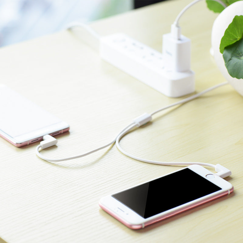 Cable «X12 Magnetic 2in1» charging USB to Lightning & Micro USB