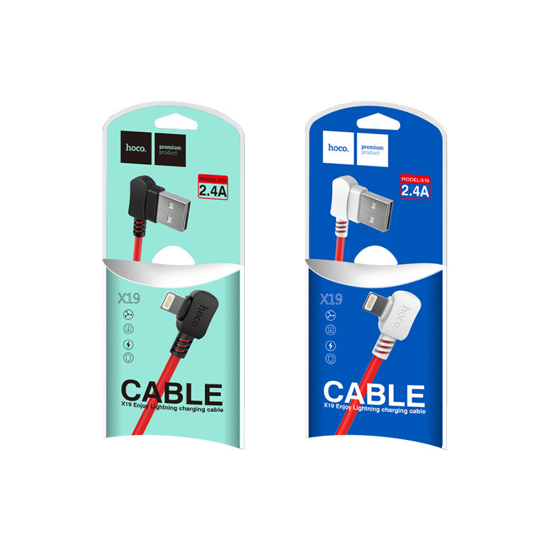 Cable «X19 Enjoy» charging data Lightning 90 degrees