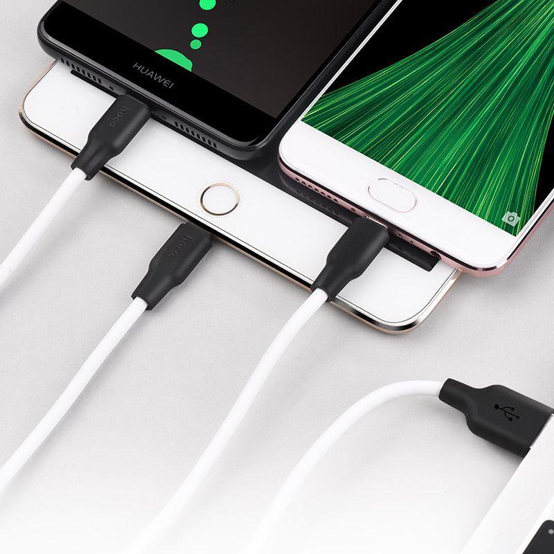 Cable USB to Lightning Micro-USB Type-C «X21 Silicone» charging wire