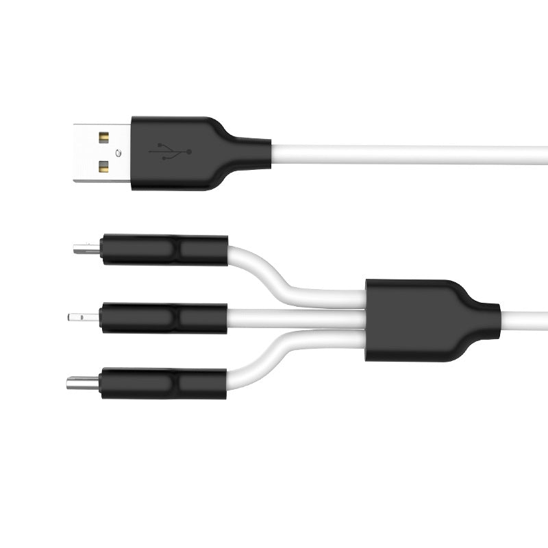 Cable USB to Lightning Micro-USB Type-C «X21 Silicone» charging wire