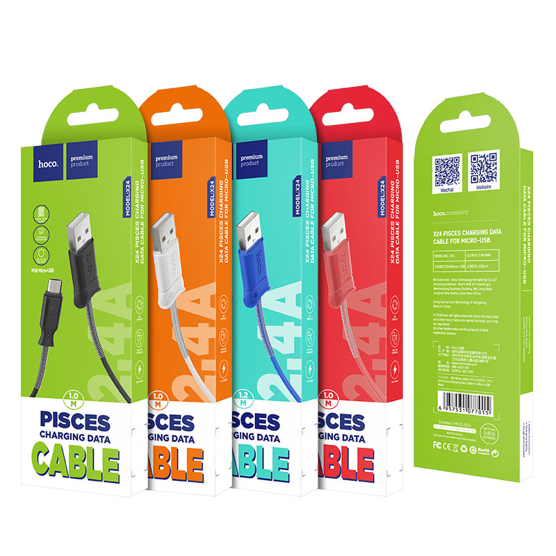 Cable USB to Micro-USB «X24 Pisces» charging data sync