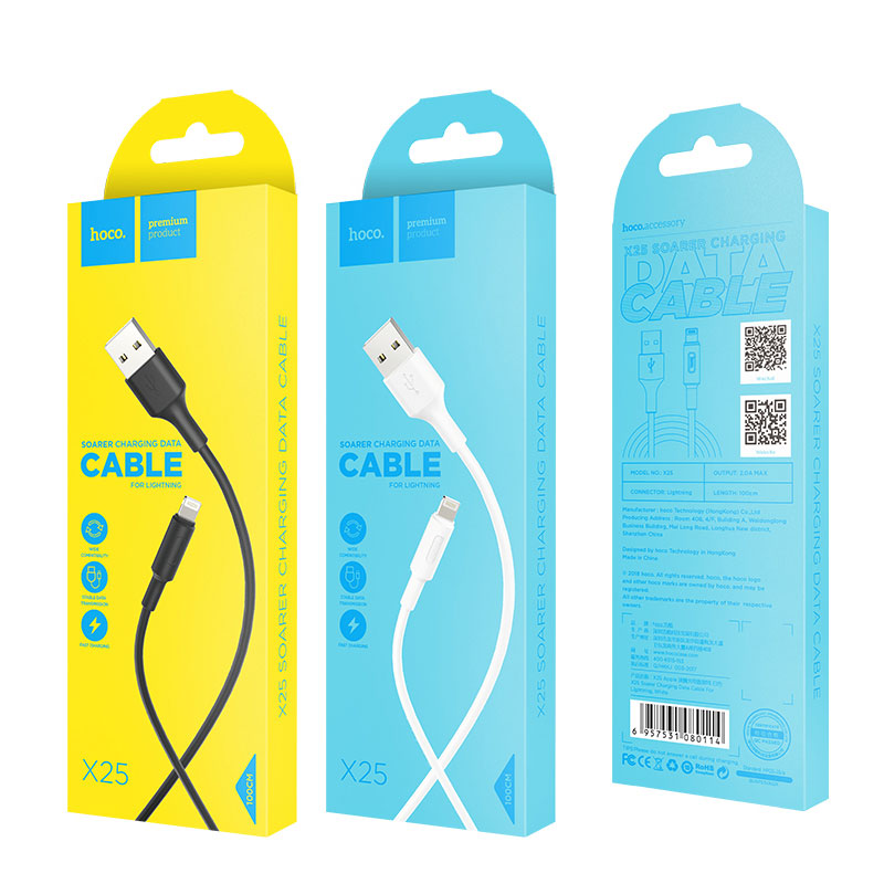 Cable USB to Lightning «X25 Soarer» charging data sync