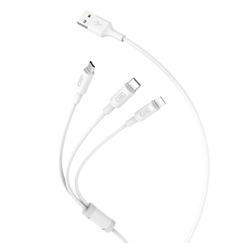 Cable USB to Lightning Micro-USB Type-C «X25 Soarer» charging wire