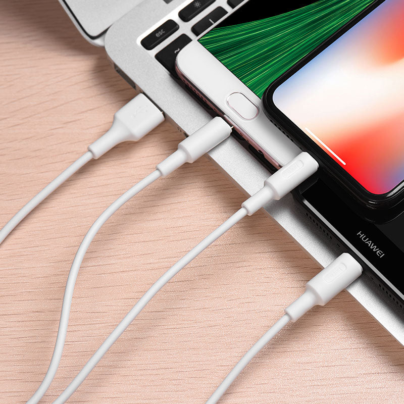 Cable USB to Lightning Micro-USB Type-C «X25 Soarer» charging wire