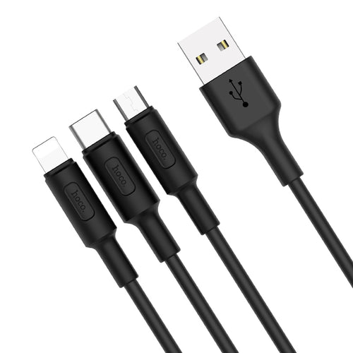 Cable USB to Lightning Micro-USB Type-C «X25 Soarer» charging wire