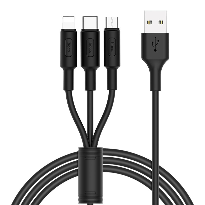 Cable USB to Lightning Micro-USB Type-C «X25 Soarer» charging wire