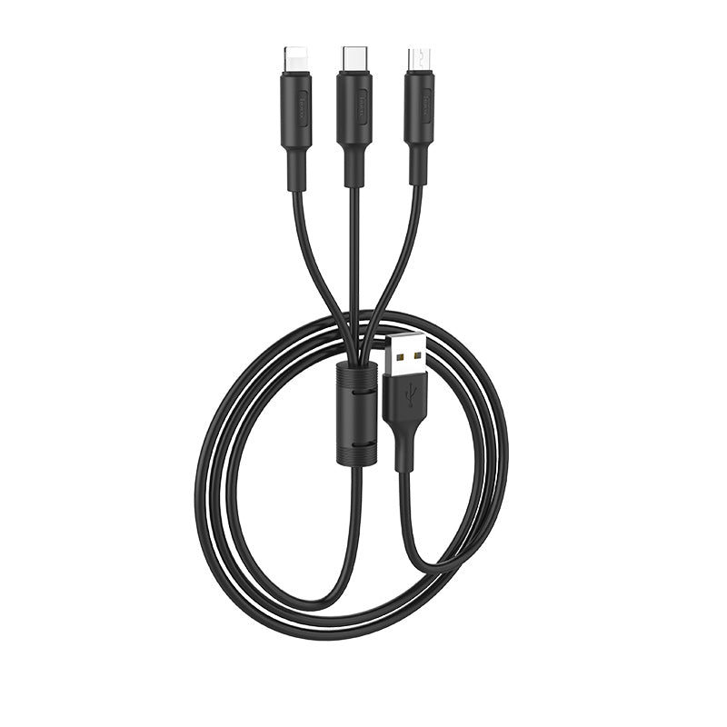 Cable USB to Lightning Micro-USB Type-C «X25 Soarer» charging wire
