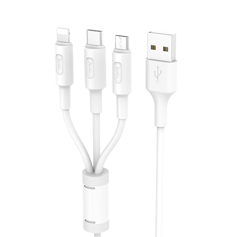 Cable USB to Lightning Micro-USB Type-C «X25 Soarer» charging wire