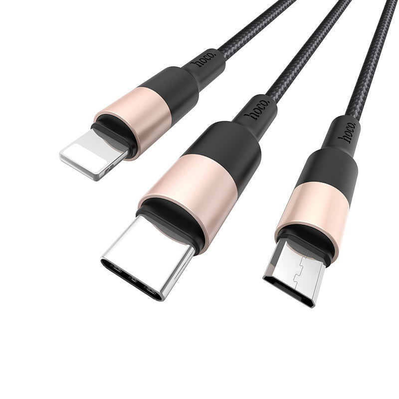Cable USB to Lightning Micro-USB Type-C «X26 Xpress» charging wire