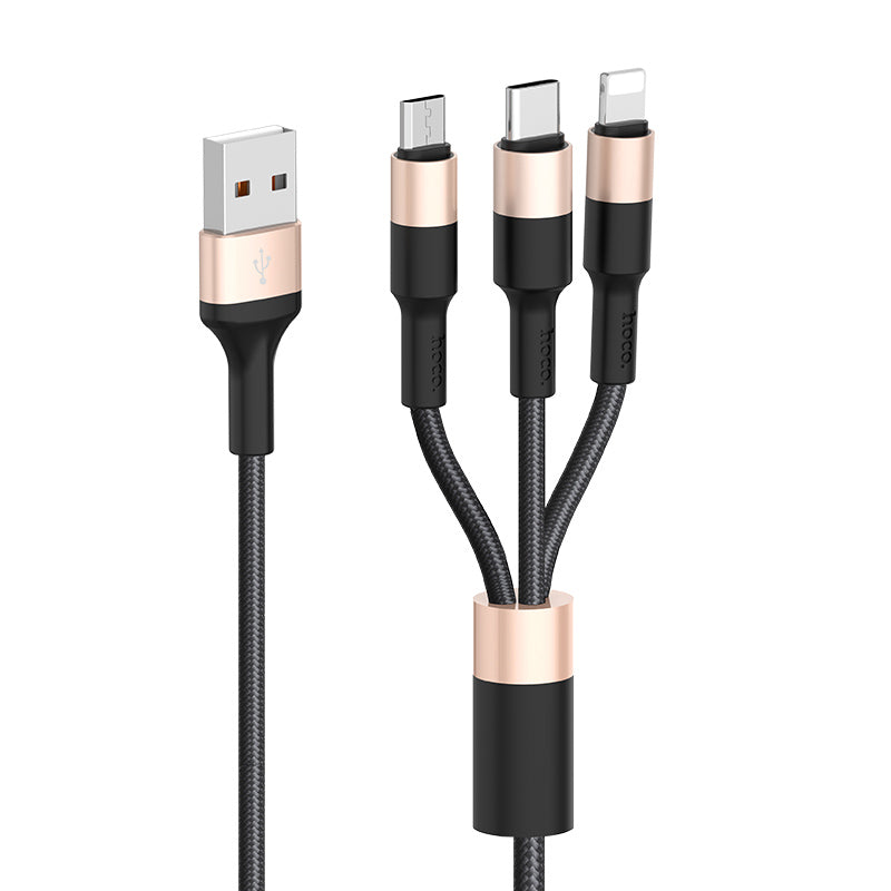 Cable USB to Lightning Micro-USB Type-C «X26 Xpress» charging wire