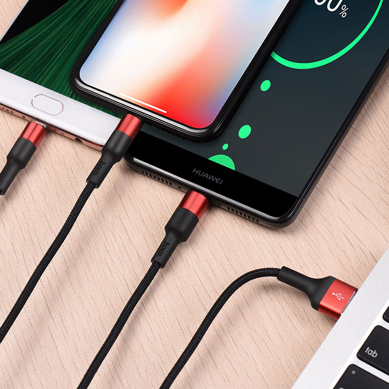 Cable USB to Lightning Micro-USB Type-C «X26 Xpress» charging wire