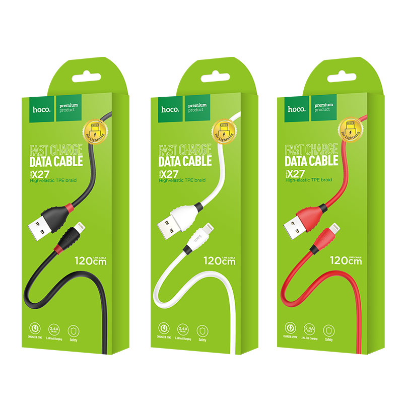 Cable USB to Lightning «X27 Excellent charge» charging data sync