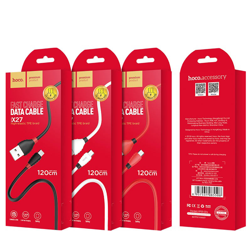 Cable USB to Micro-USB «X27 Excellent charge» charging data sync