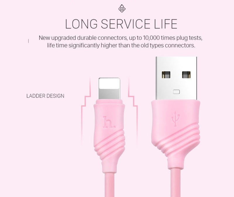 Cable USB to Lightning «X6 Khaki» charging data sync