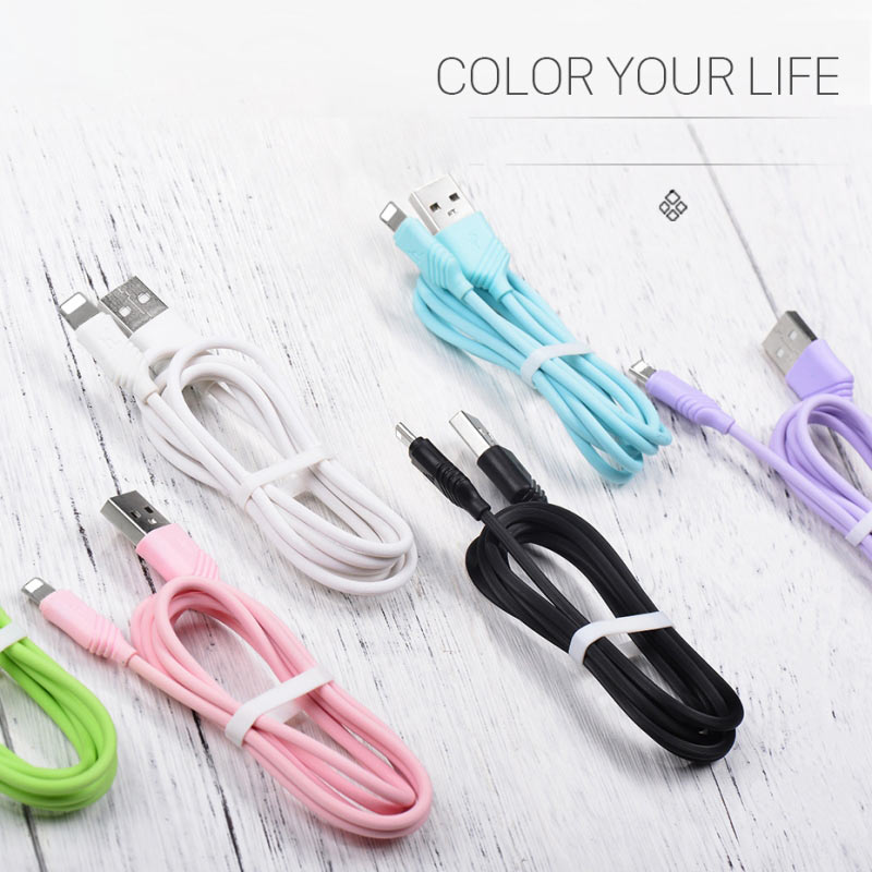 Cable USB to Lightning «X6 Khaki» charging data sync
